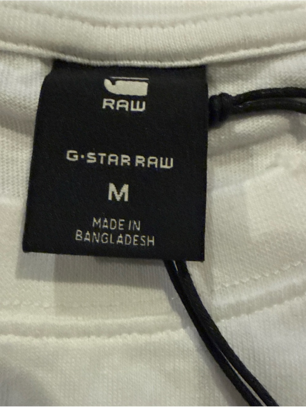 G-Star RAW Cropped Logo Relaxed Top Women M White Organic Cotton Tee NWT - Picture 7 of 7